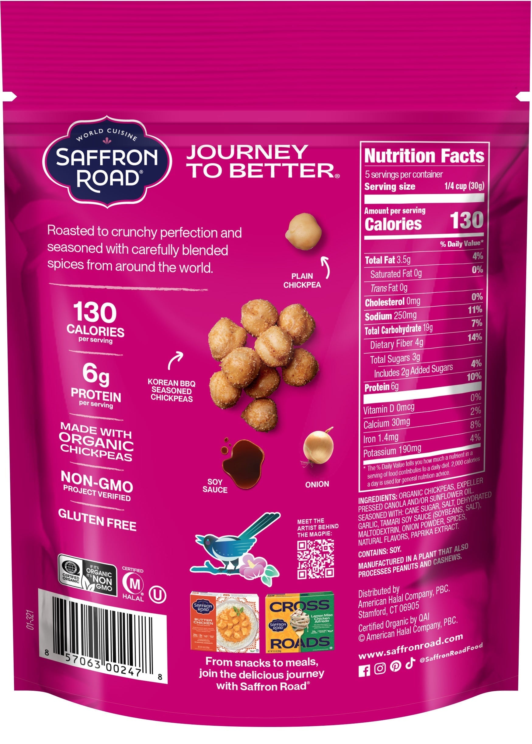 Korean BBQ Crunchy Chickpeas Crunchy Chickpea saffron-road-b2c 