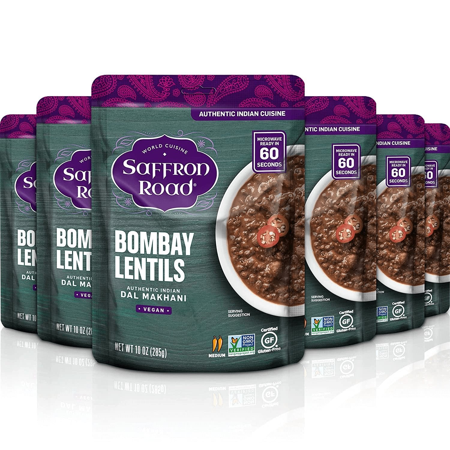 Bombay Lentils Ready To Eat Meals saffron-road-b2c 6 Pack (10oz) 