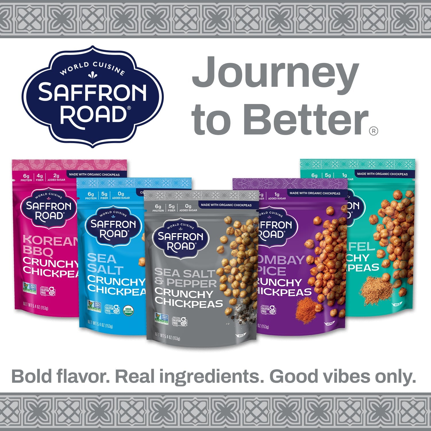 Crunchy Chickpeas 6 Pack Crunchy Chickpea Saffron Road 