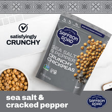 Load image into Gallery viewer, Sea Salt &amp; Cracked Pepper Crunchy Chickpeas Crunchy Chickpea saffron-road-b2c 
