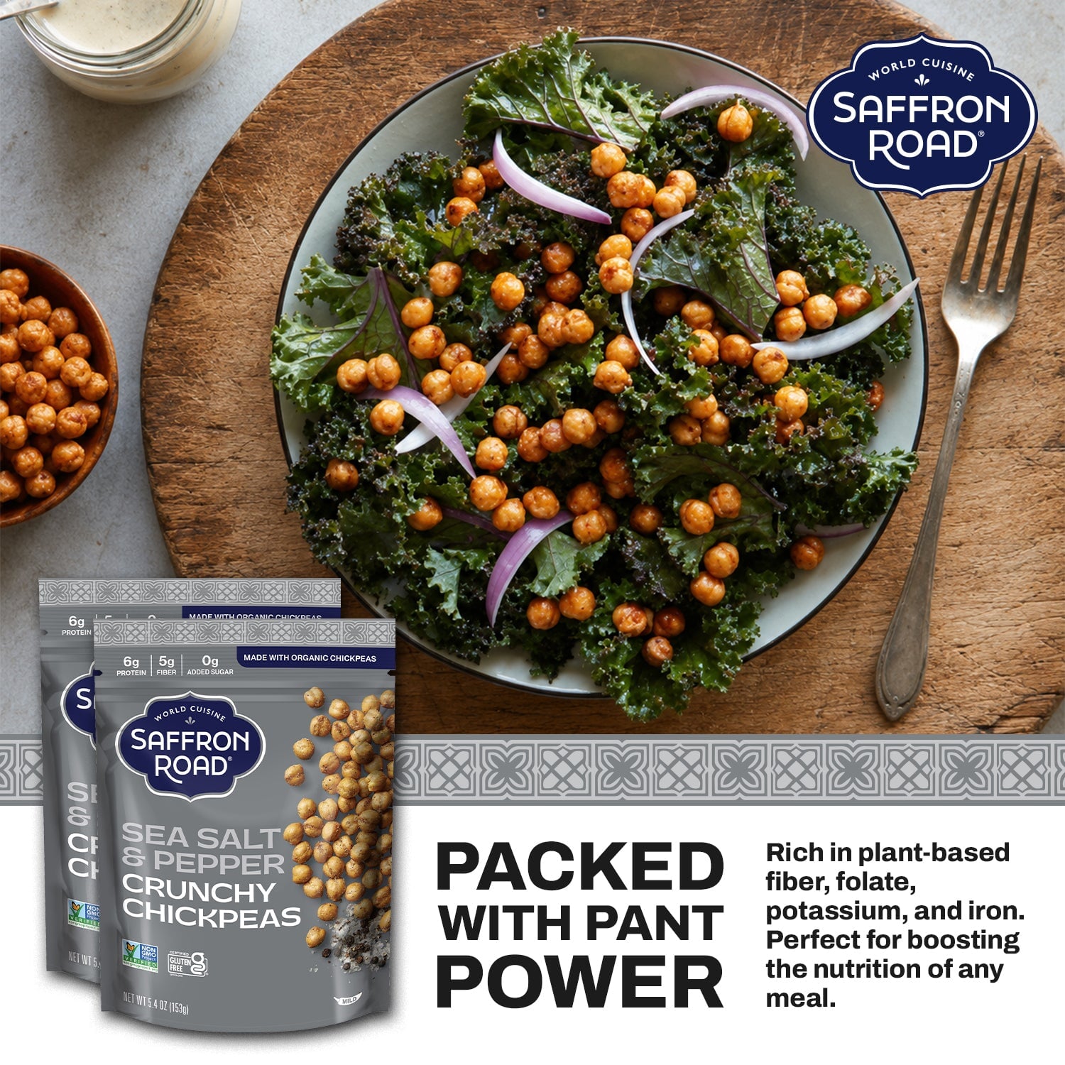 Sea Salt & Cracked Pepper Crunchy Chickpeas Crunchy Chickpea saffron-road-b2c 