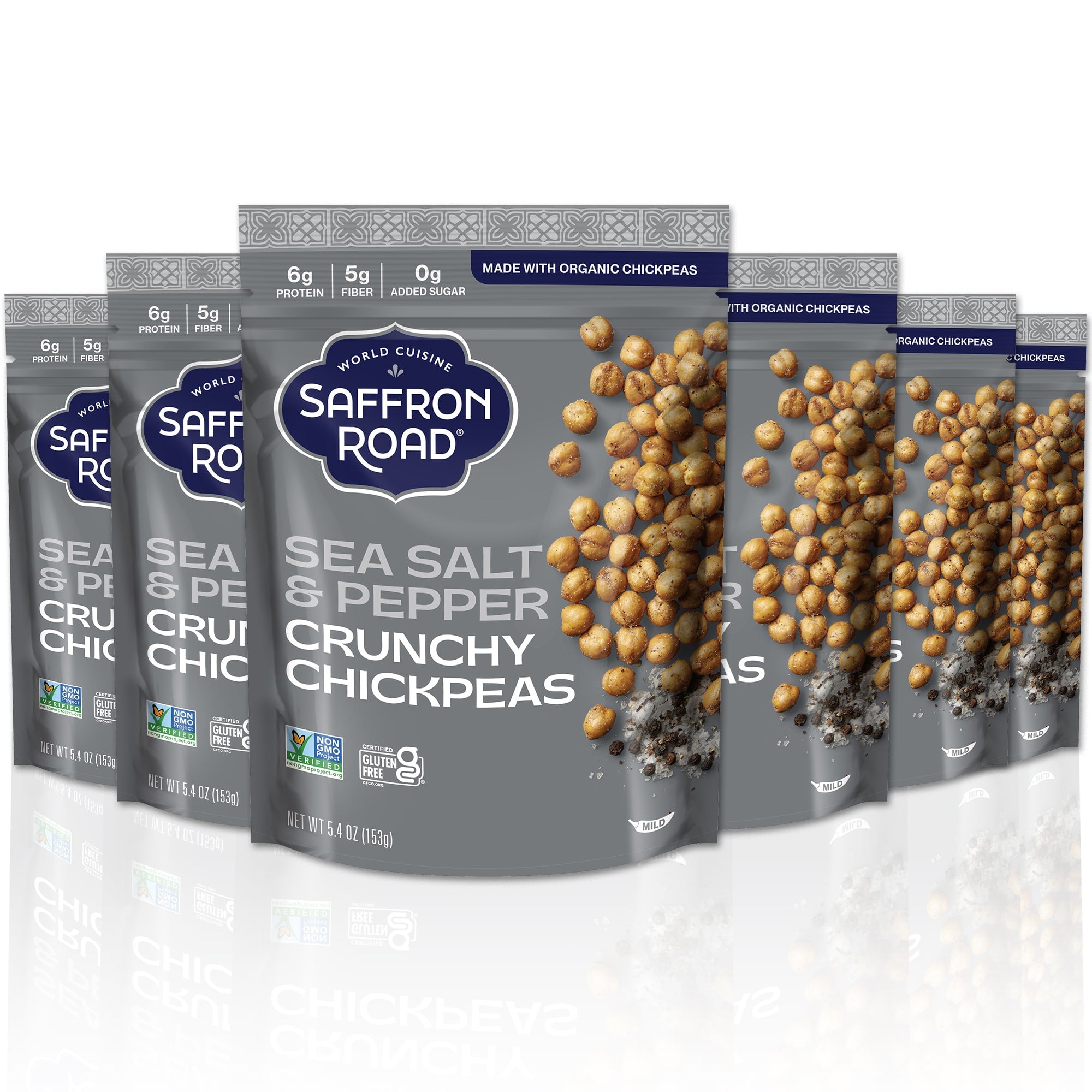 Sea Salt & Cracked Pepper Crunchy Chickpeas Crunchy Chickpea saffron-road-b2c 