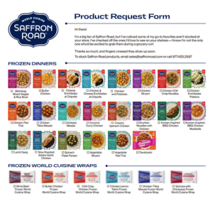 Saffron Road Product Request Form