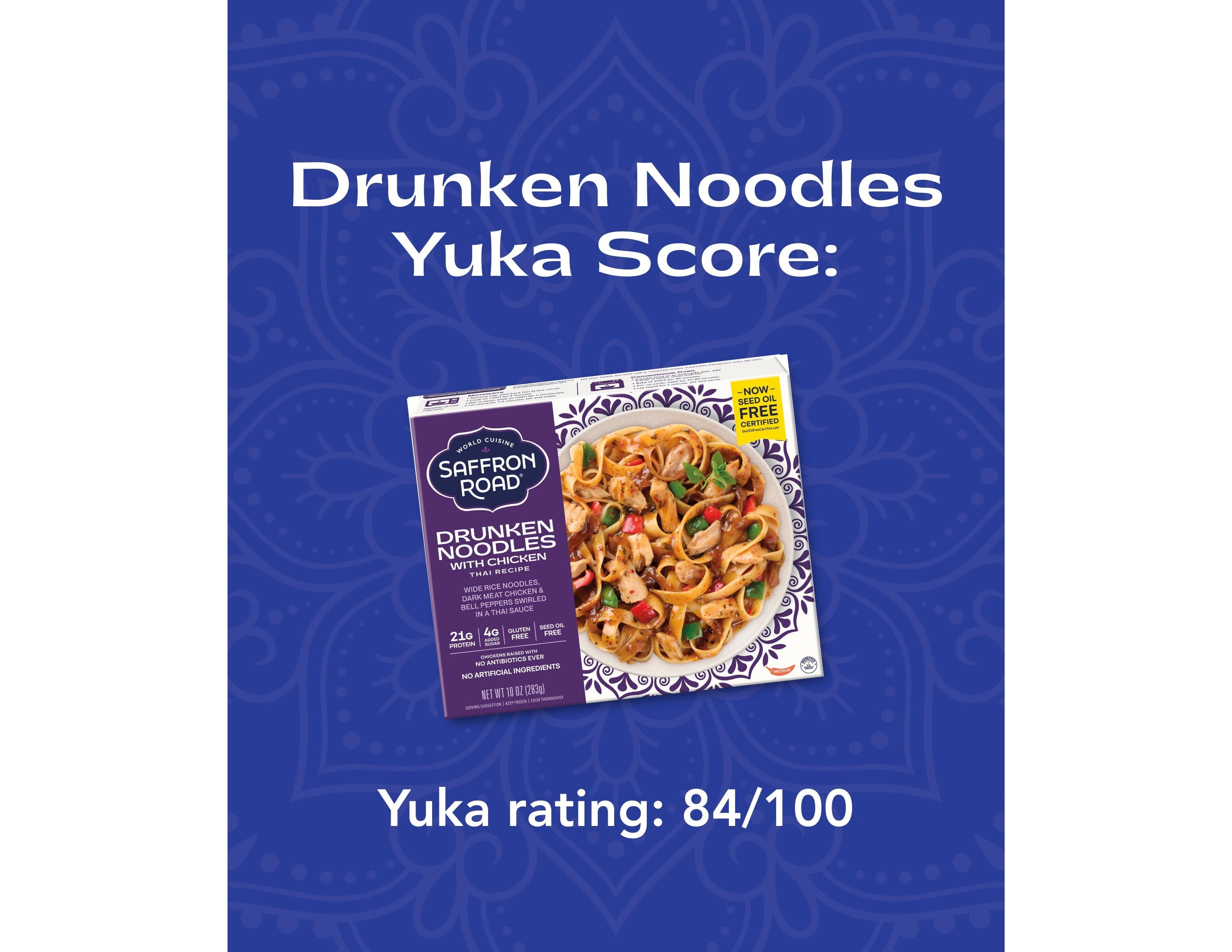 Drunken Noodles with Chicken Frozen Dinners saffron-road-b2c 