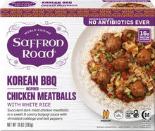 Load image into Gallery viewer, Korean BBQ chicken meatballs white rice by saffron road
