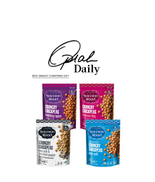 Best Snacky Christmas Gift from Oprah Daily Gift Guide with Image of Saffron Road Crunchy Chickpea Variety 4 Pack