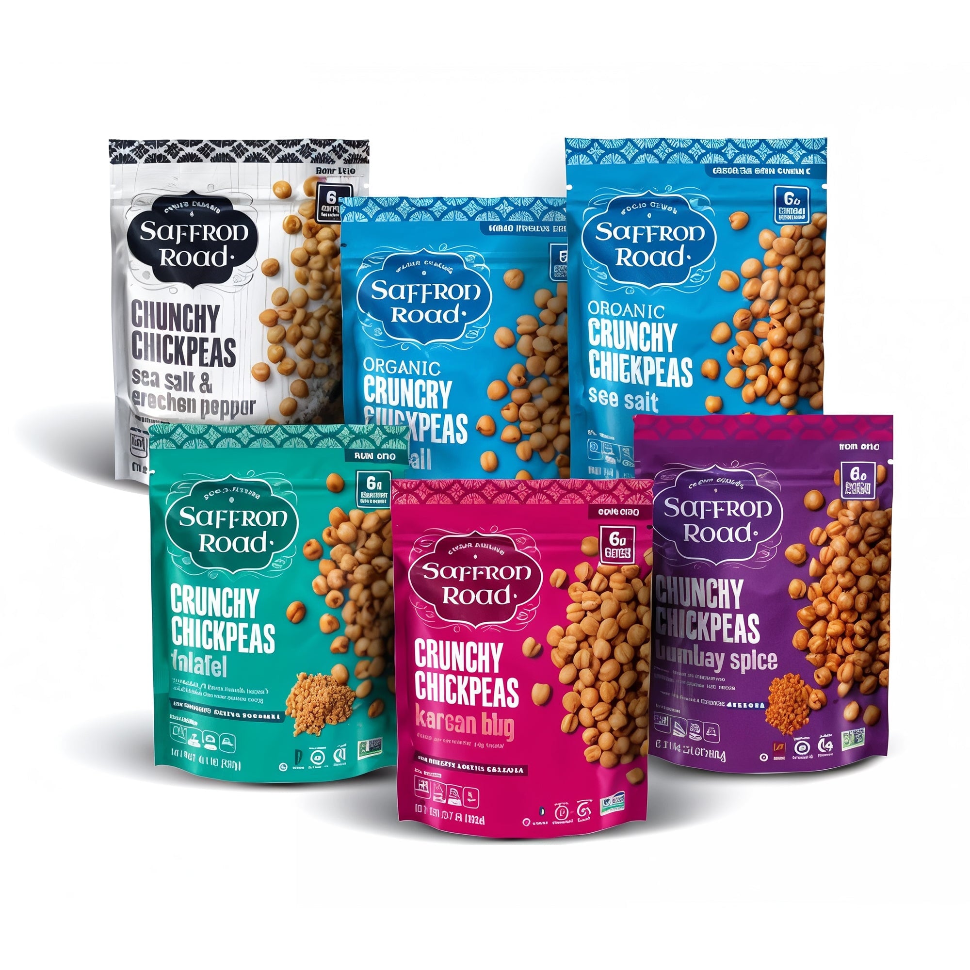 Crunchy Chickpeas 6 Pack Crunchy Chickpea Saffron Road 
