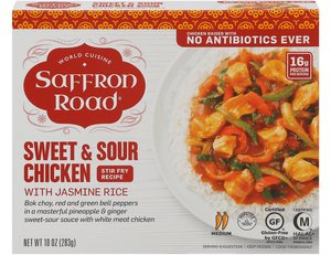 Sweet and sour chicken with jasimine rice by saffron road