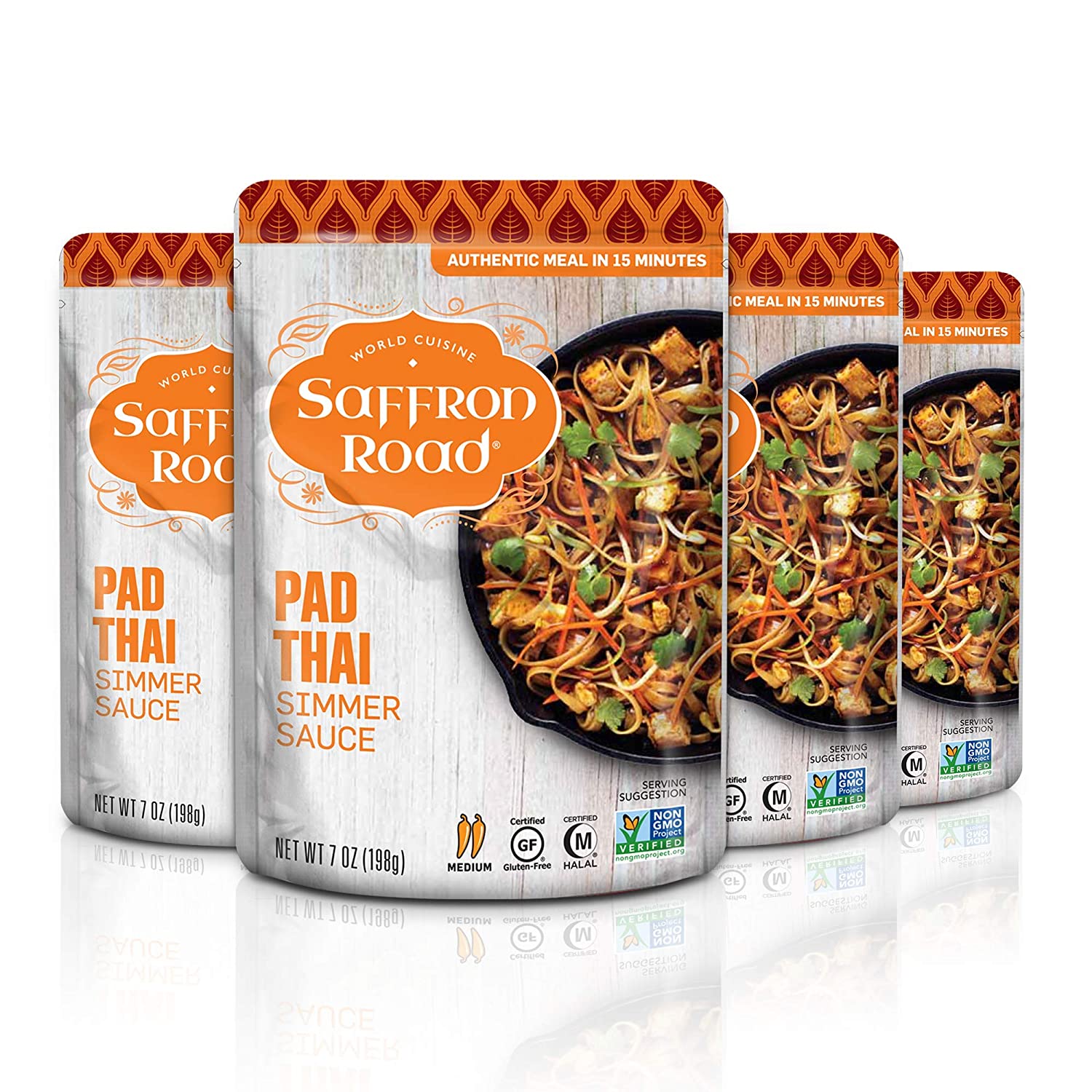 Pad Thai Simmer Sauce 8 Pack Simmer Sauce saffron-road-b2c 