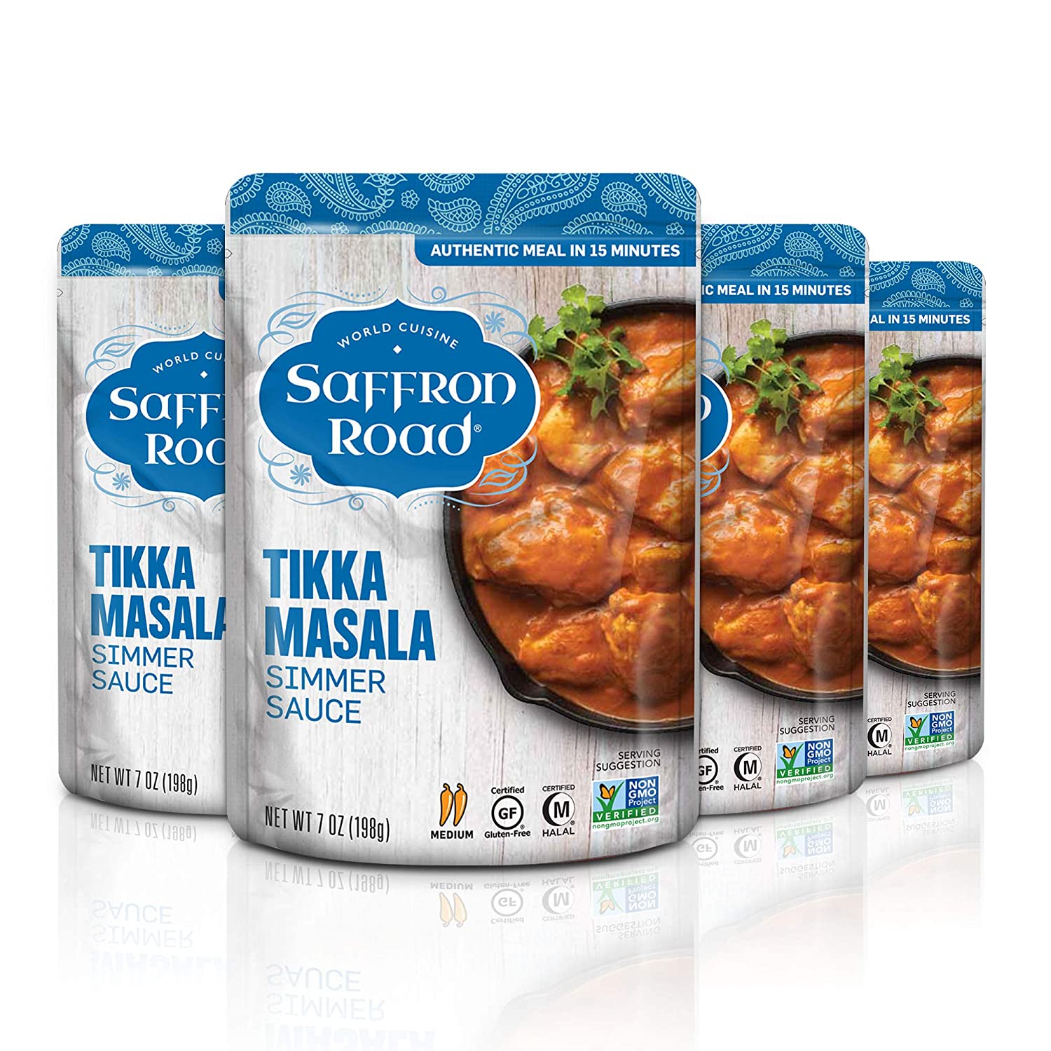 Tikka Masala Simmer Sauce Simmer Sauce saffron-road-b2c 4 Pack (7oz) 
