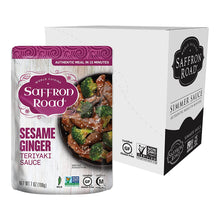 Load image into Gallery viewer, Sesame Ginger Simmer Sauce Simmer Sauce saffron-road-b2c 8 Pack (7oz) 
