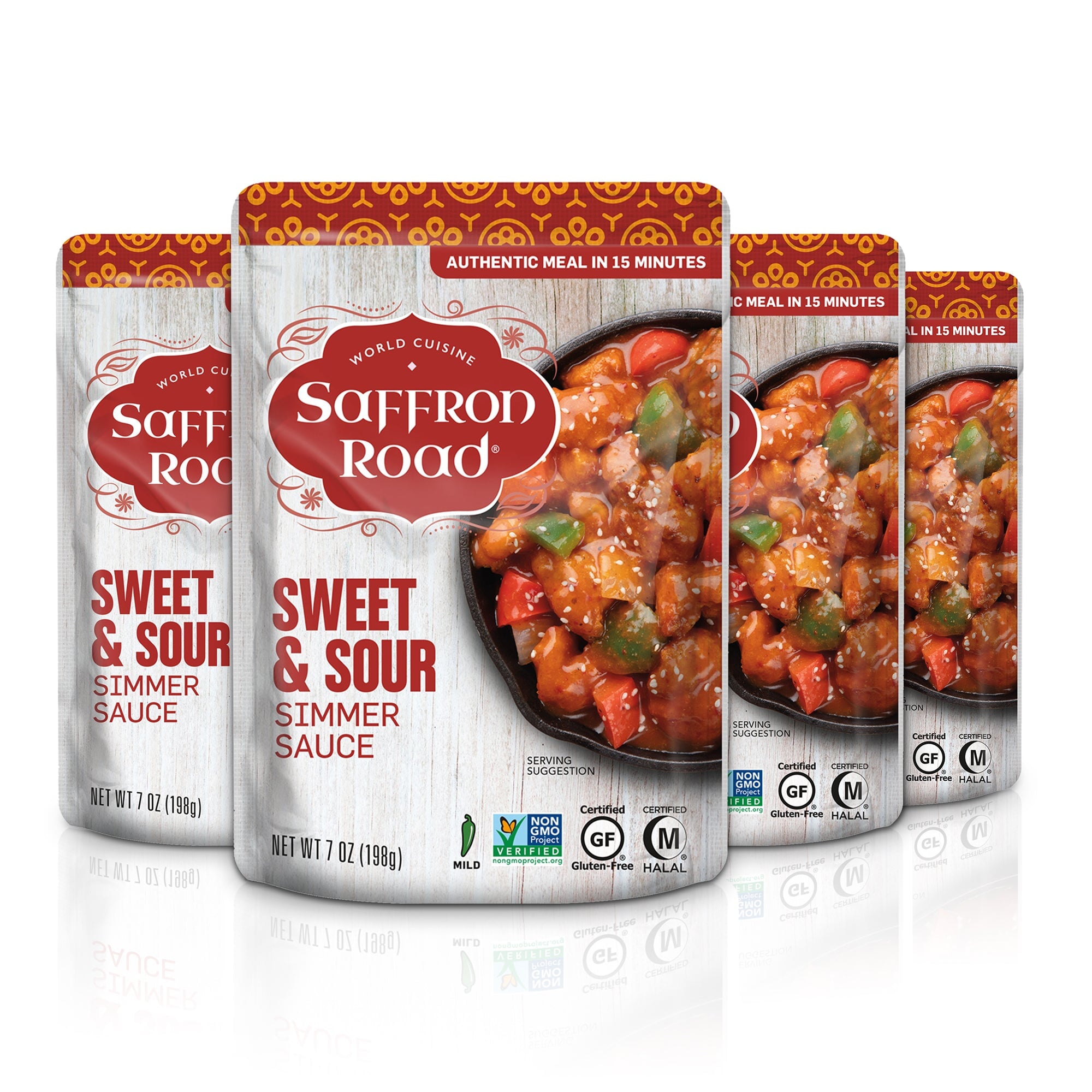 Sweet & Sour Simmer Sauce Simmer Sauce saffron-road-b2c 4 Pack (7oz) 