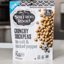 Load image into Gallery viewer, Sea Salt &amp; Cracked Pepper Crunchy Chickpeas Crunchy Chickpea saffron-road-b2c 
